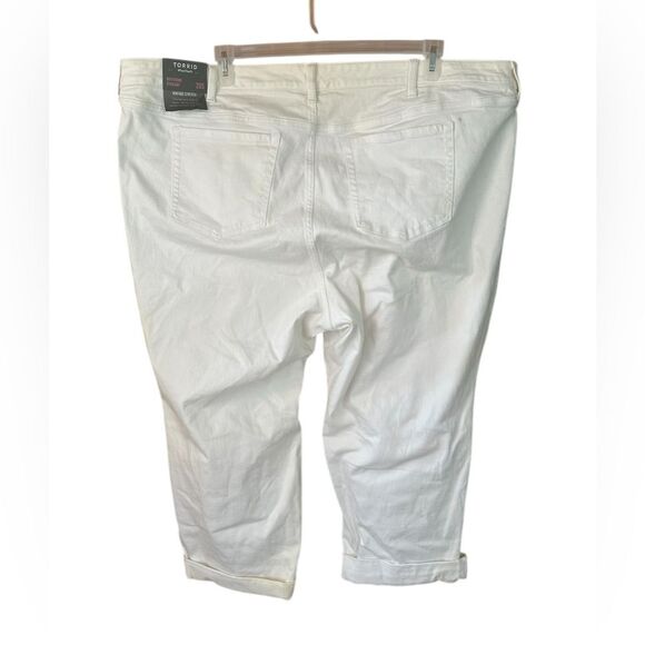 Torrid Jeans Women's Plus 28S Boyfriend Straight Leg White Vintage Stretch Denim - Picture 3 of 8